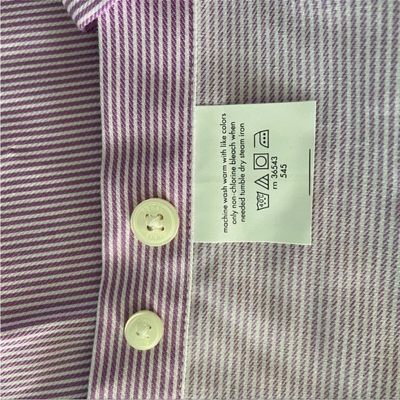 NWT Perry Ellis Purple Striped Dress Shirt - Picture 10 of 11